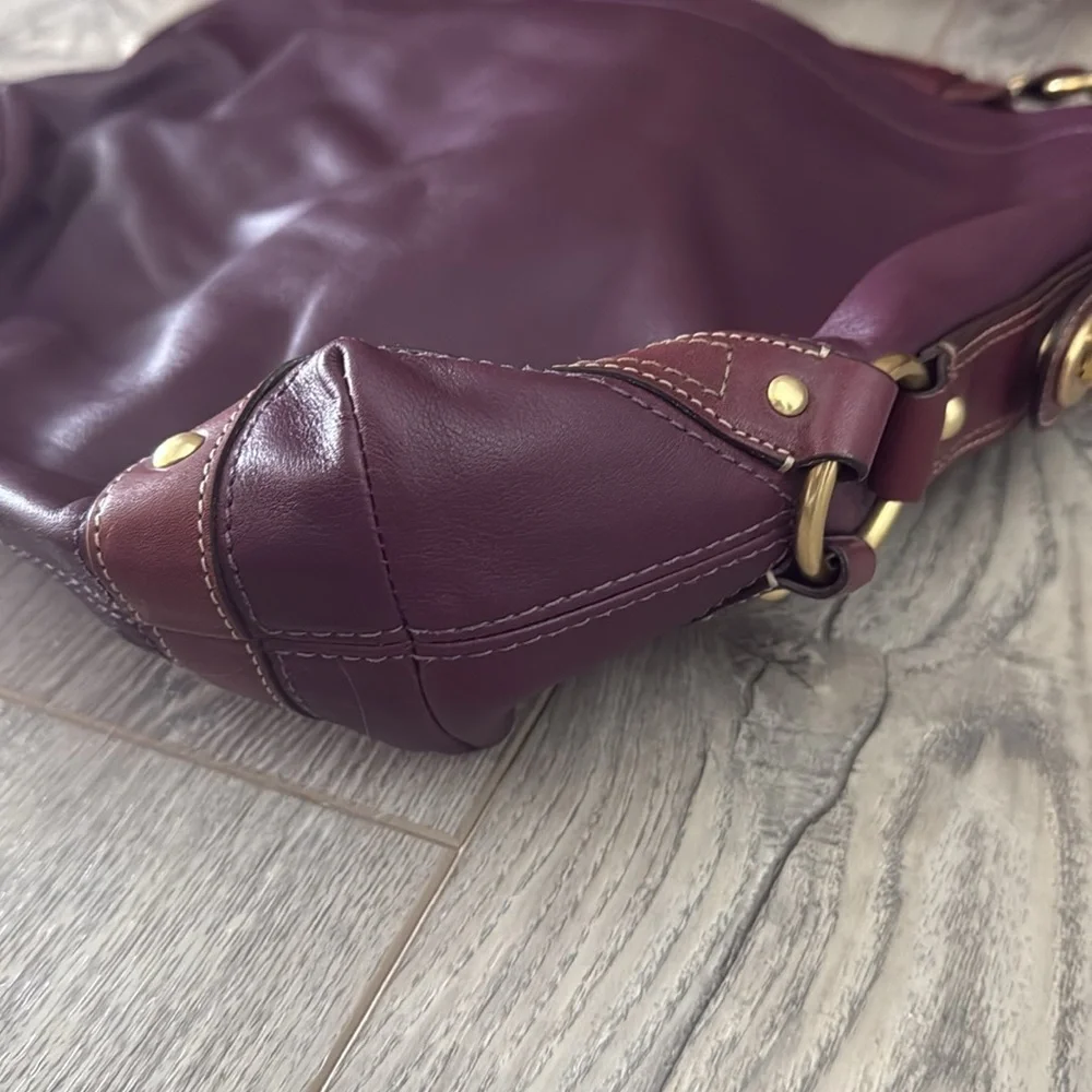 Coach 10616 Vintage Purple Leather Carley Hobo Bag - Picture 5 of 7